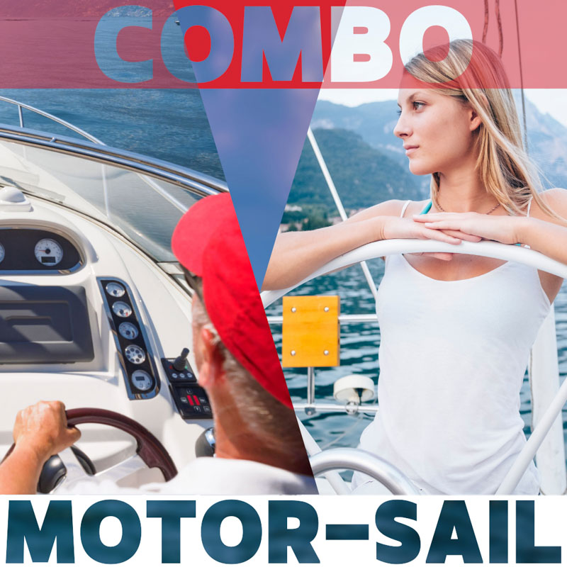 2025 - EVC - Vignettes SHOP - ADULTE - COMBO LICENSE VOILE MOTEU Dual boat licence training (Sailing and Motor) at Club Nautique de Crans, serving the Terre-Sainte community.