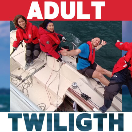 Adults enjoying twilight sailing sessions at Club Nautique de Crans, near Nyon.